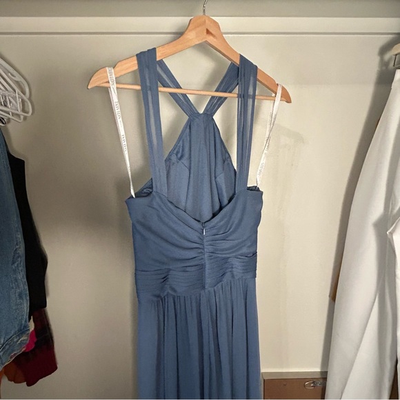 David’s Bridal Bridesmaid Dress Steel Blue - Picture 3 of 6